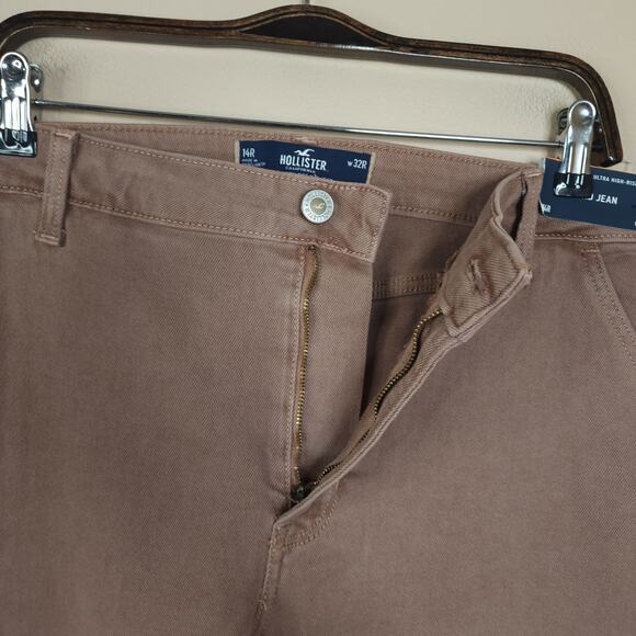 Hollister Ultra High-Rise Cargo Utility Dad Pant in Brown Size 14R - Picture 9 of 12